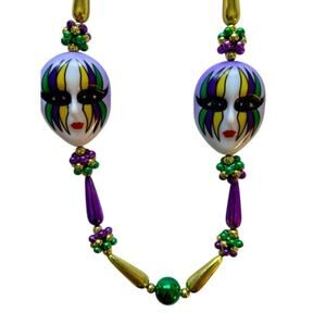 Mardi Gras New Orleans Specialty Beads Faces Parade Throw New Vtg Bundle Lot 2